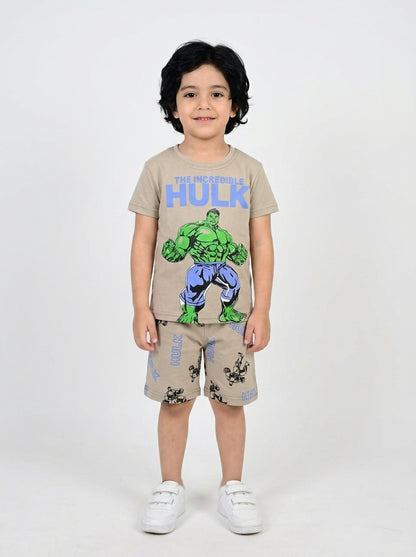 بجامة شورت ولادي hulk - Cotton House Kids Wear