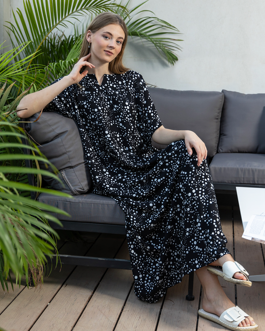 128 Dotted half-sleeve viscose shirt