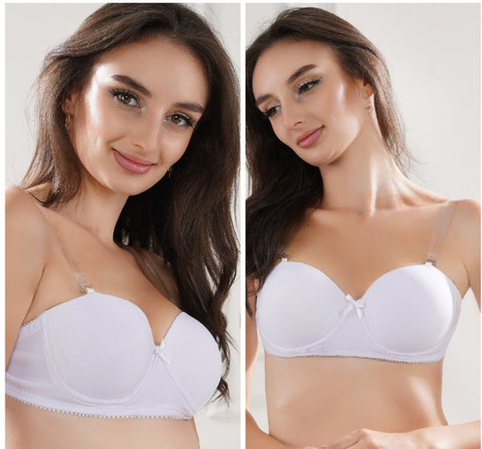 Soft cup B bra, microfiber soiree, transparent bra