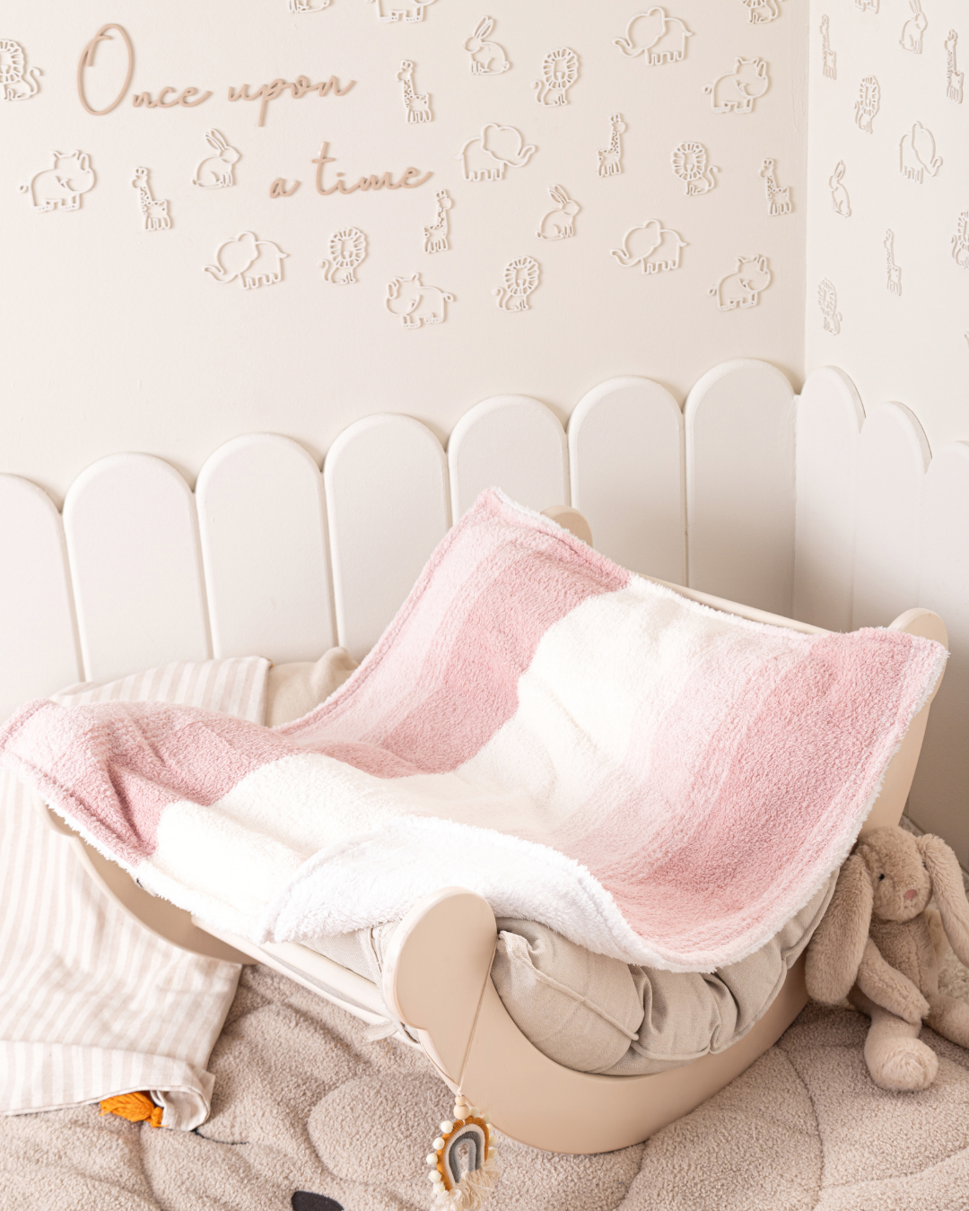 Striped baby blanket