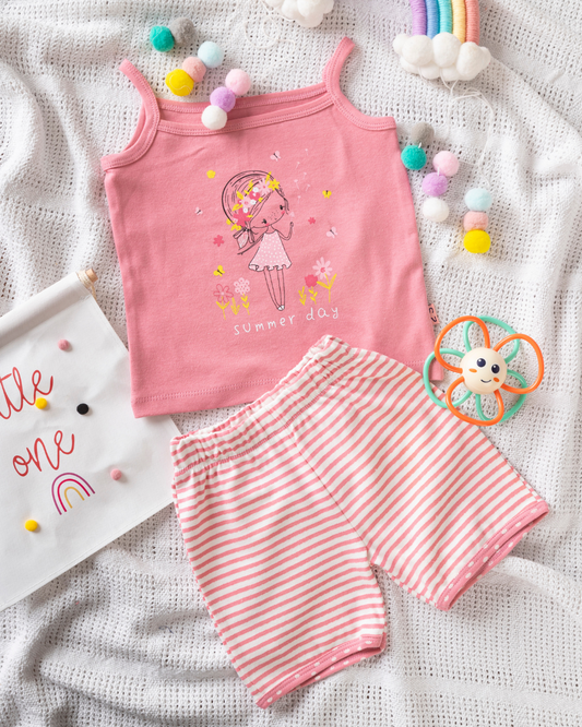 Newborn Interlock Girl Pajama Summer day doll