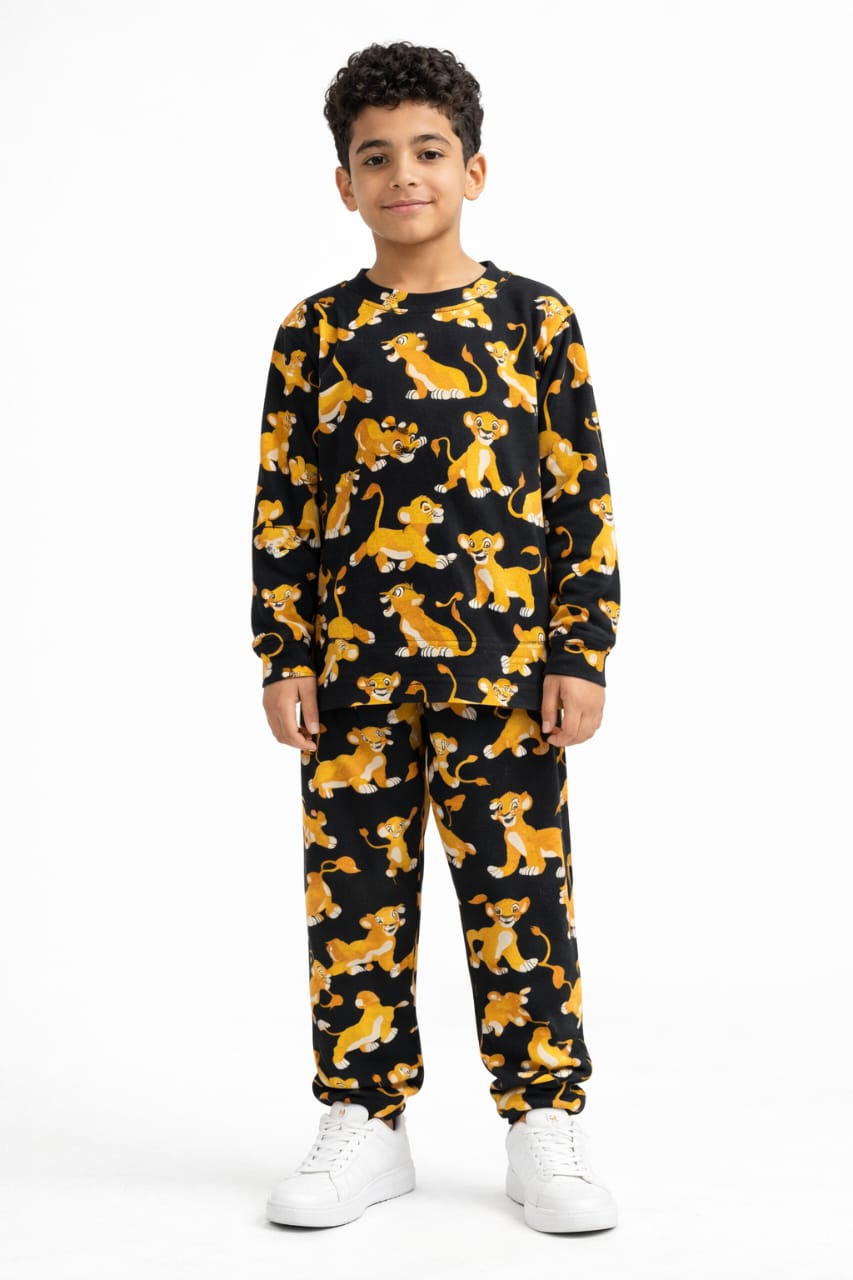 بيجامه قطن خريفي وسط اولادي