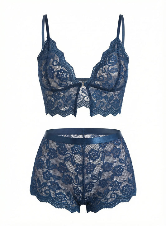 Y Women Kit Deux Morceaux de Mousseline Broodée et de roses