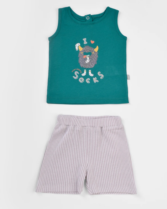 Happy Monster boys printed pajamas