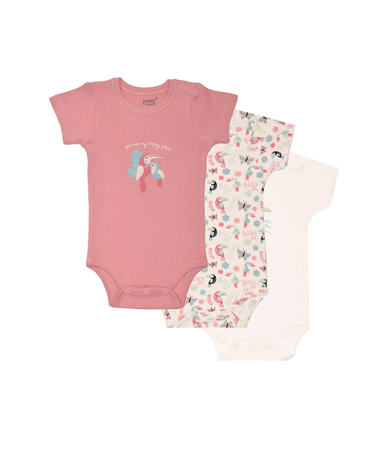 Tropical, my children's jumpsuit, half sleeves, 3 pack