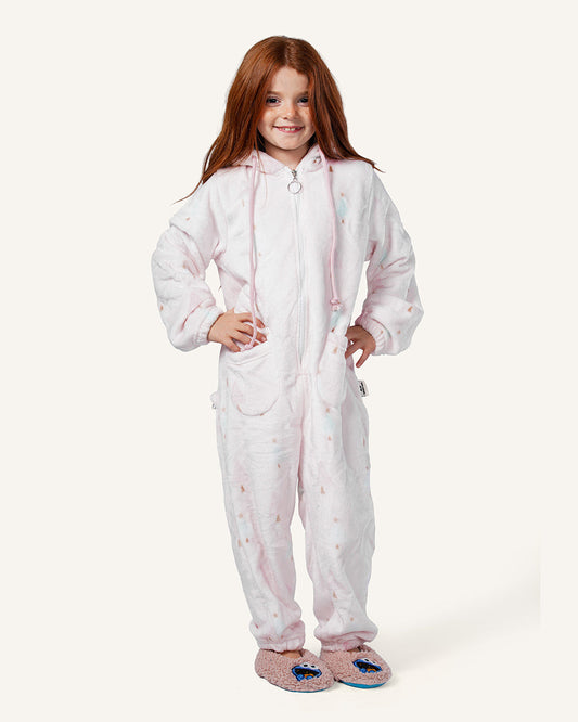 Happy Winter Trees onesie with Zipper and Pockets